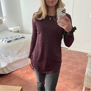 Amaryllis Deep Purple Long Sleeve Tunic